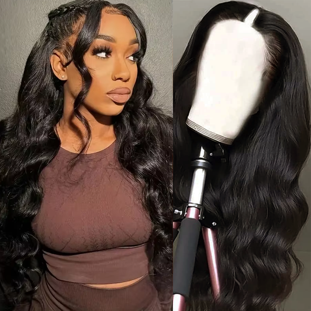 Sewing V - V Part Wig Human Hair Body