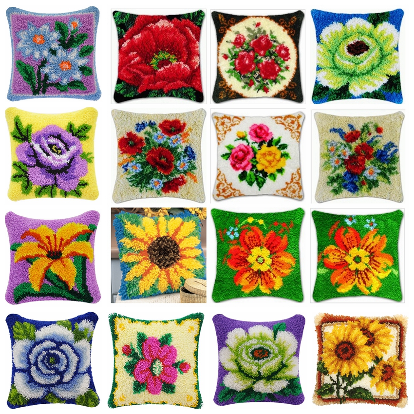 Sewing Pin Cushion - Flowers Plants Series Latch Hook Kit