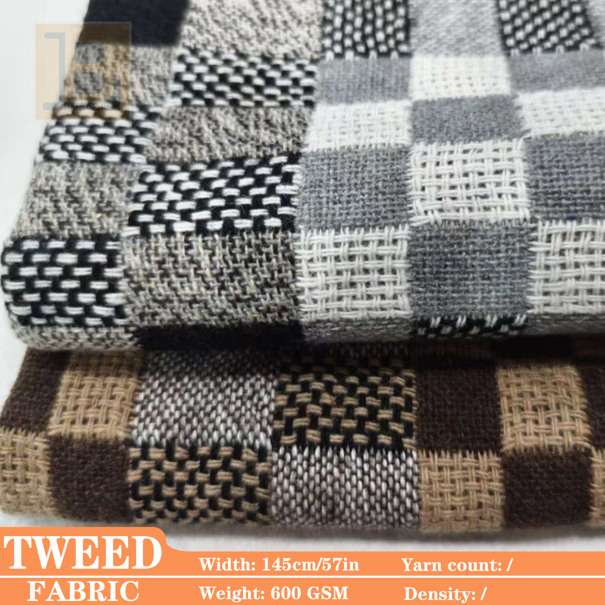 Grid Tweed Wool Fabric，for Fal - Sewing Tweed Fabric ulasan dan harga