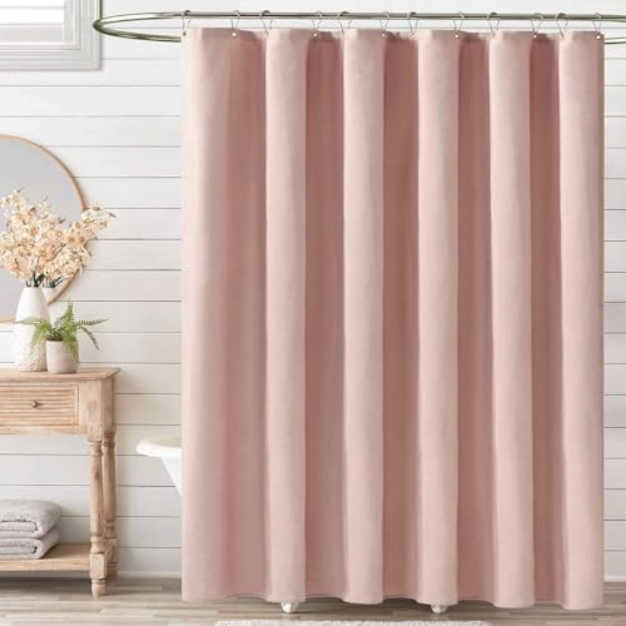 Blush Fabric Shower Curtain -  - Fabric Weight Set ulasan dan harga