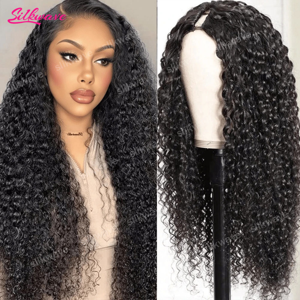30 Inch Curly V Part Wig Human - Sewing V ulasan dan harga