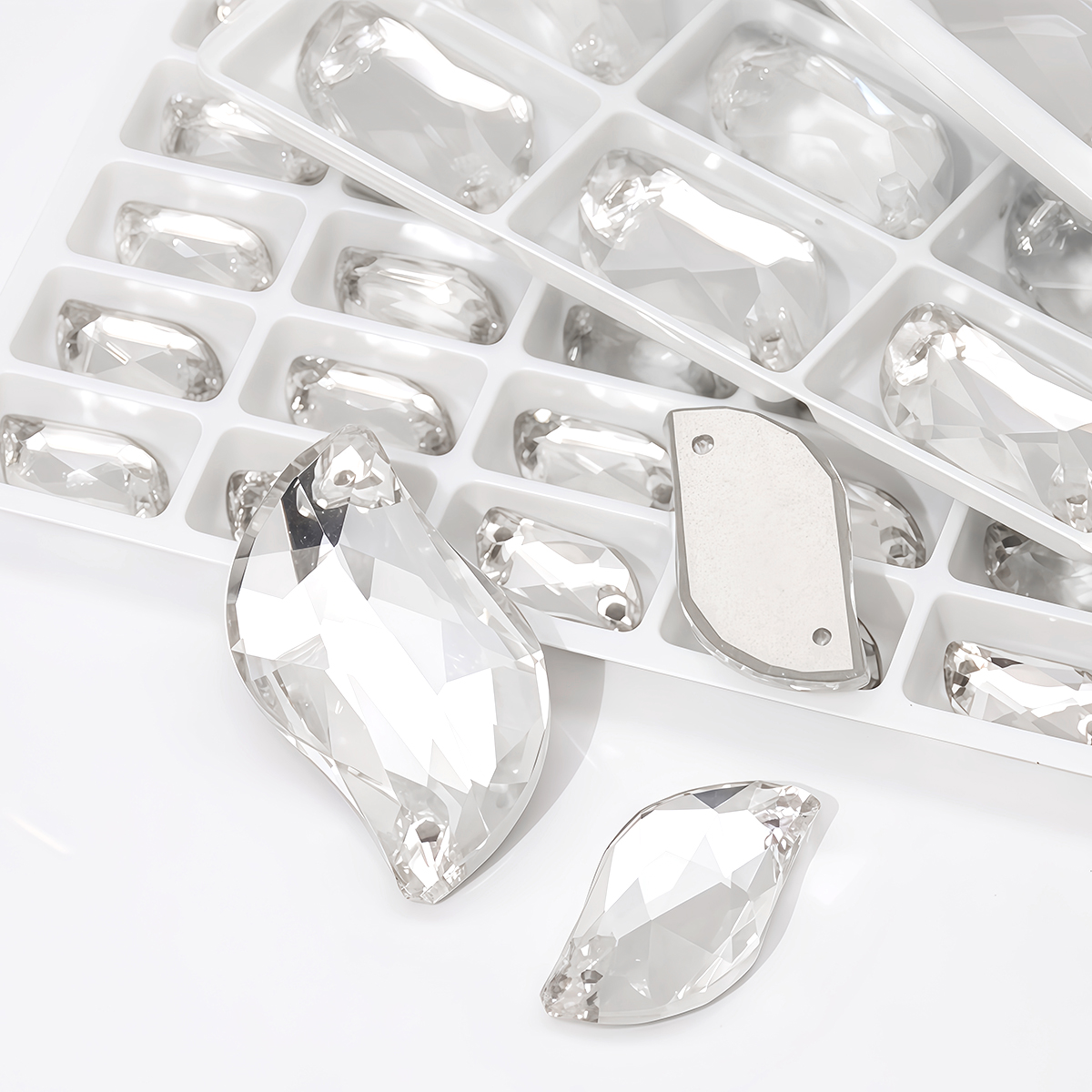 S Shape Sew On Rhinestone Crys - Sewing V ulasan dan harga