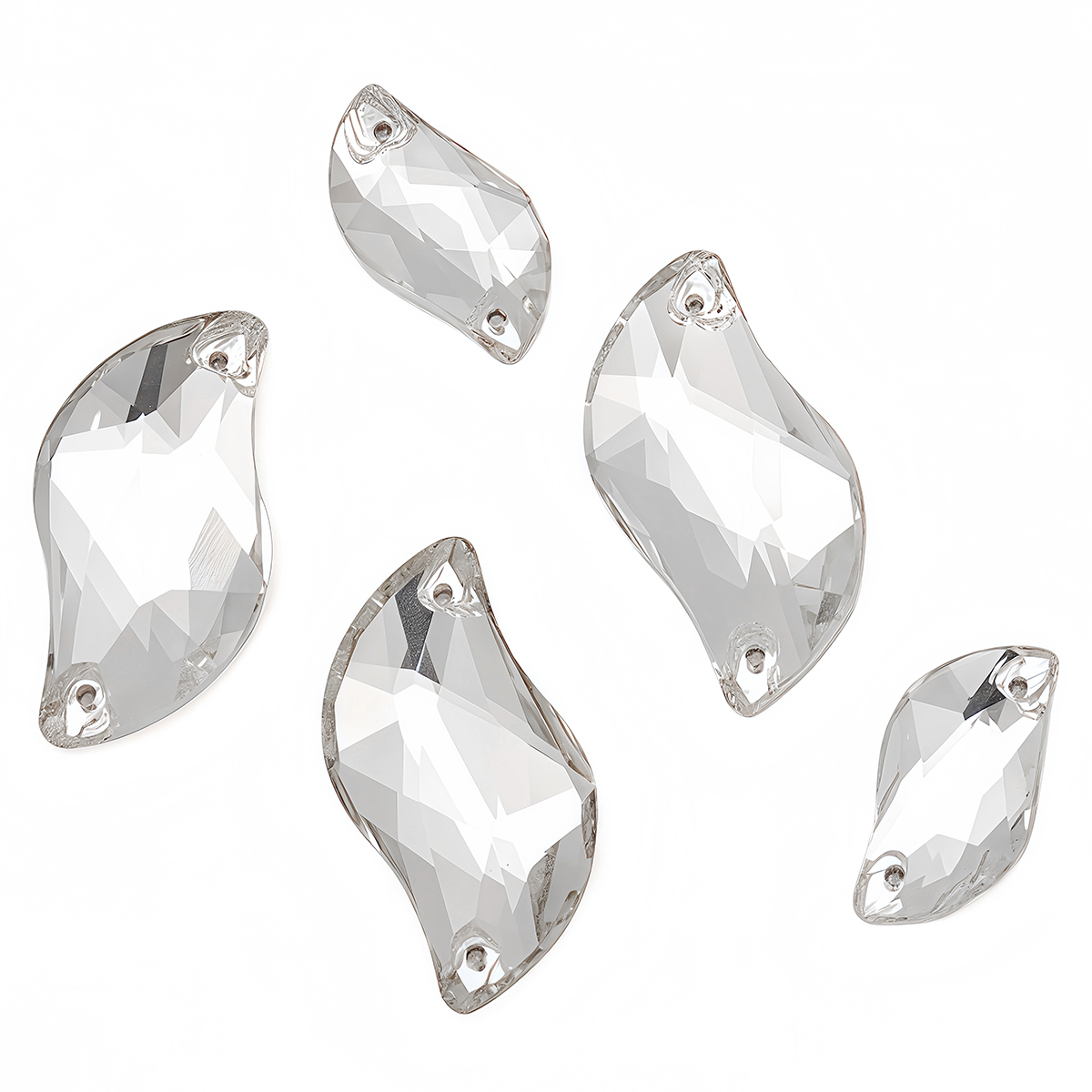 S Shape Sew On Rhinestone Crys - Sewing V ulasan dan harga