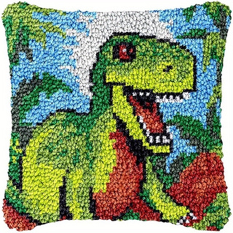 Dinosaur Latch Hook Pillow Kit - Sewing Pin Cushion ulasan dan harga