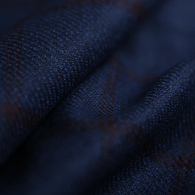 Redraspberry Blue Plaid Worste - Sewing Tweed Fabric ulasan dan harga