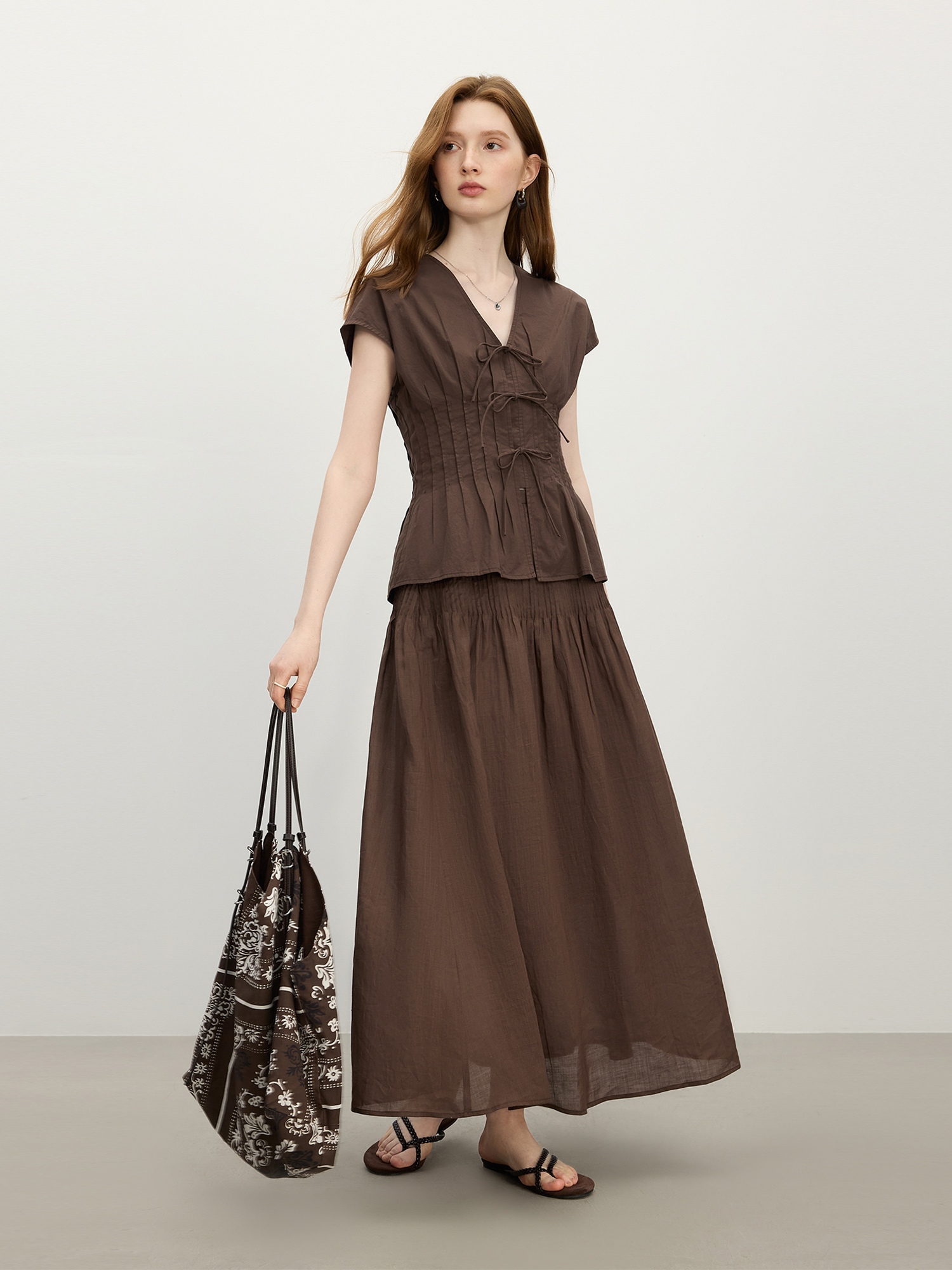 FSLE 2025 Summer Women's Moder - Sewing V ulasan dan harga