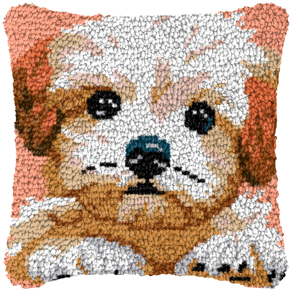 Cute Dog Embroidery Latch Hook - Sewing Pin Cushion ulasan dan harga