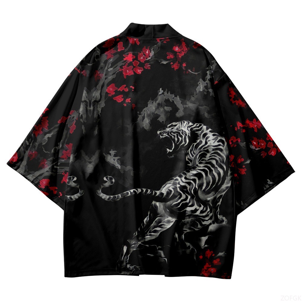 Black Kimono Open Collar Men's - Sewing V ulasan dan harga
