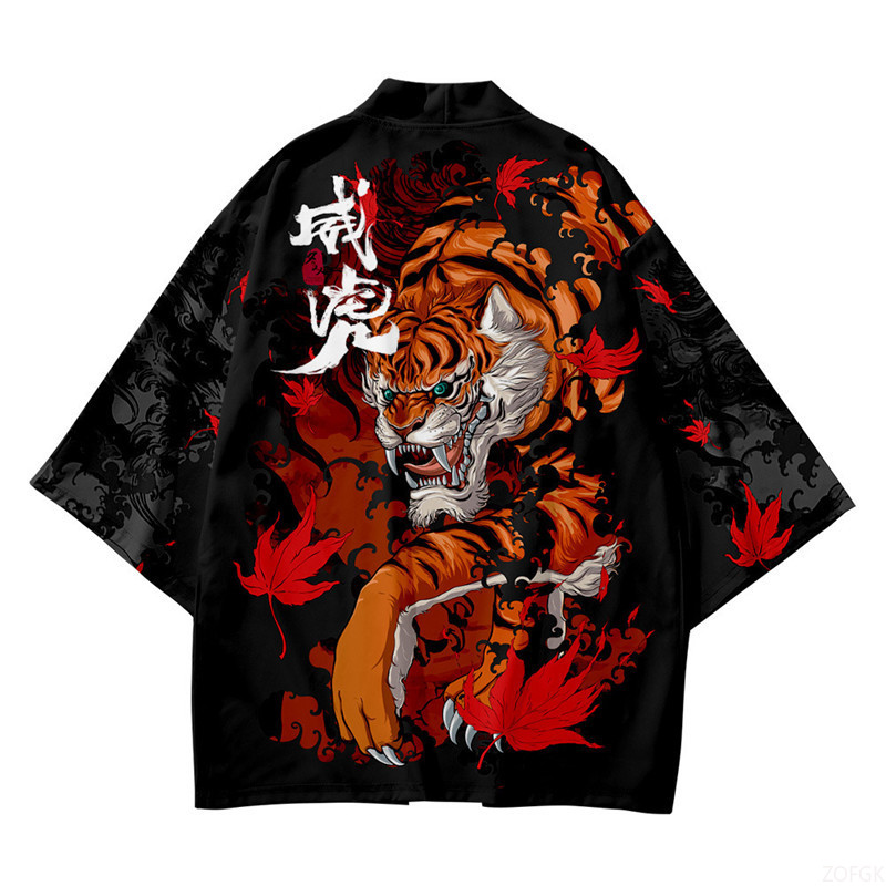Black Kimono Open Collar Men's - Sewing V ulasan dan harga