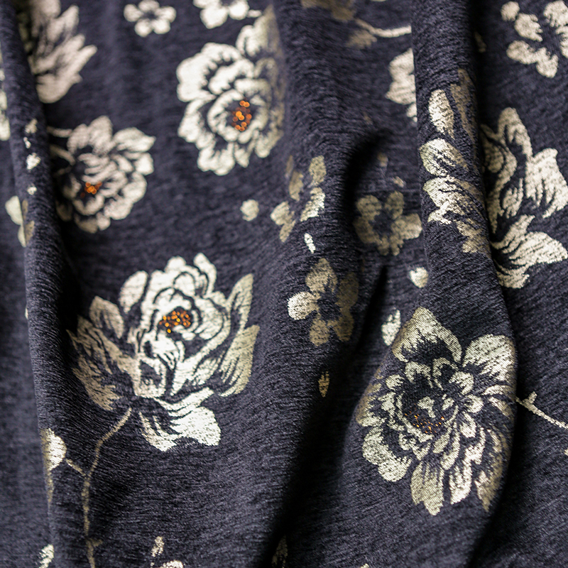 Black Gold Peony Jacquard Fabr - Fabric Weight Set ulasan dan harga