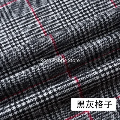 1 Meter Classic Woolen Houndst - Sewing Tweed Fabric ulasan dan harga