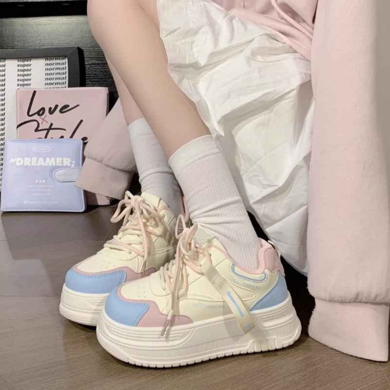 Zapatillas Autumn Women Skateb - Sewing Cotton ulasan dan harga