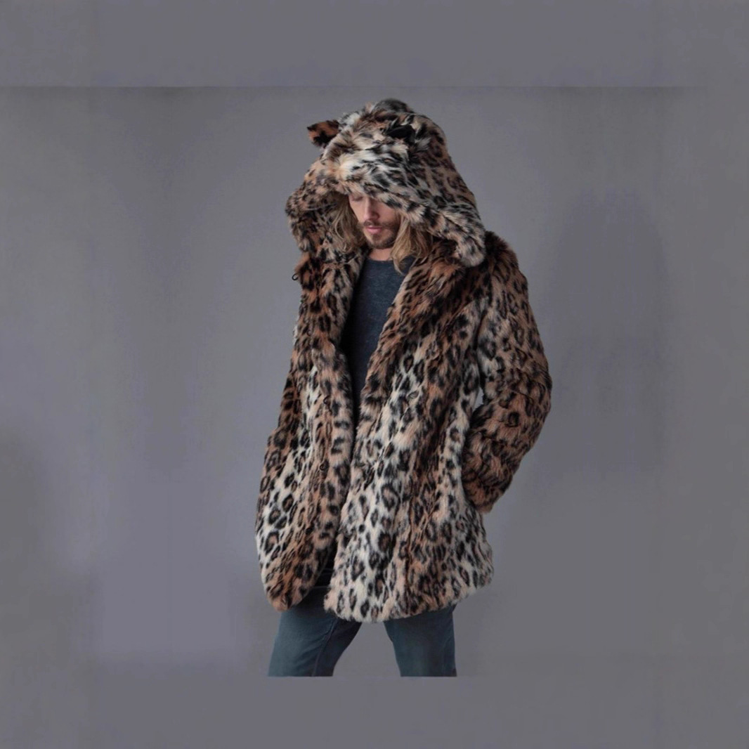 Men Faux Fur Jacket Winter Coa - Sewing V ulasan dan harga