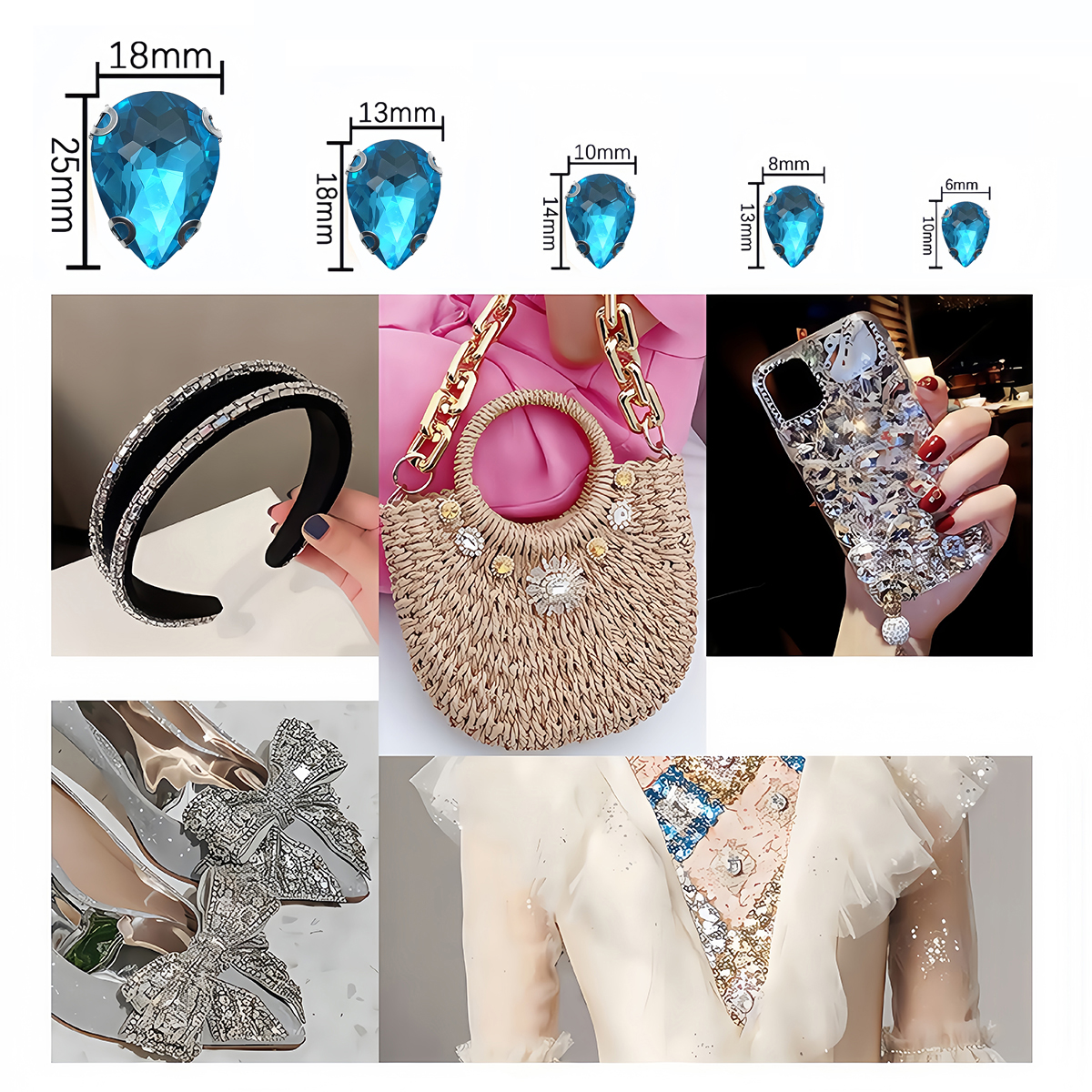 Water Drop Crystal Glass Rhine - Sewing V ulasan dan harga