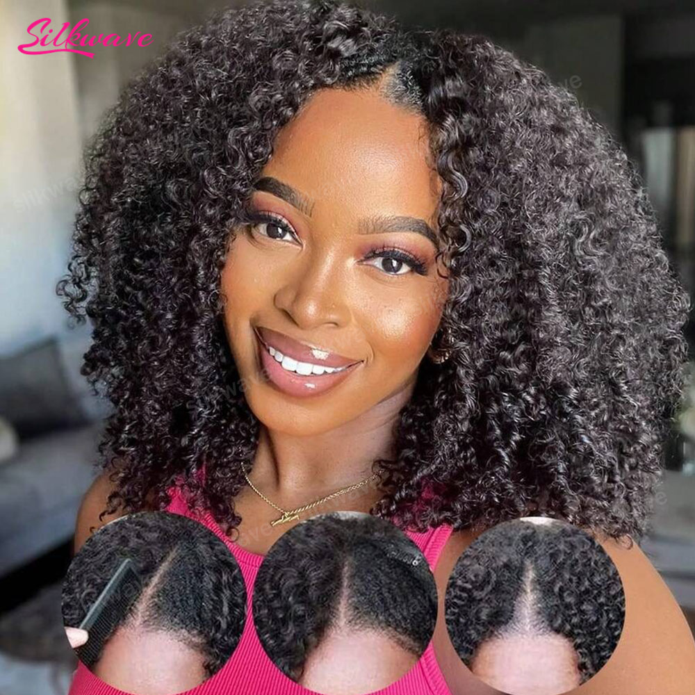 Curly V Part Wig Human Hair No - Sewing V ulasan dan harga