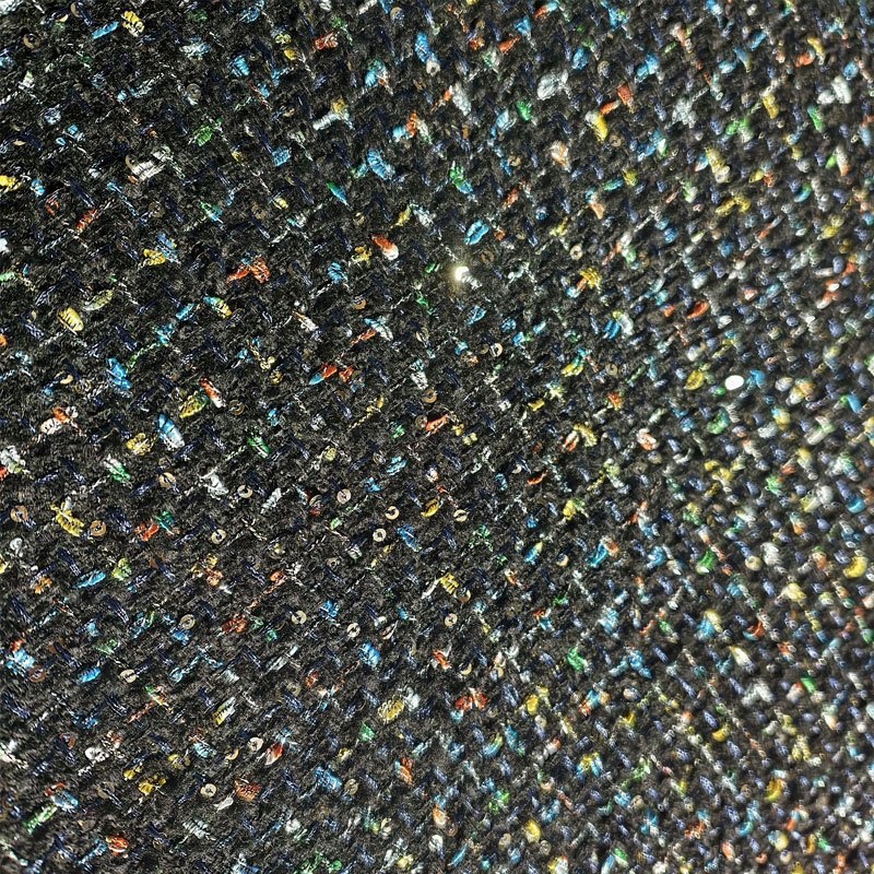 Lattice and Sequin Yarn-Dyed B - Sewing Tweed Fabric ulasan dan harga