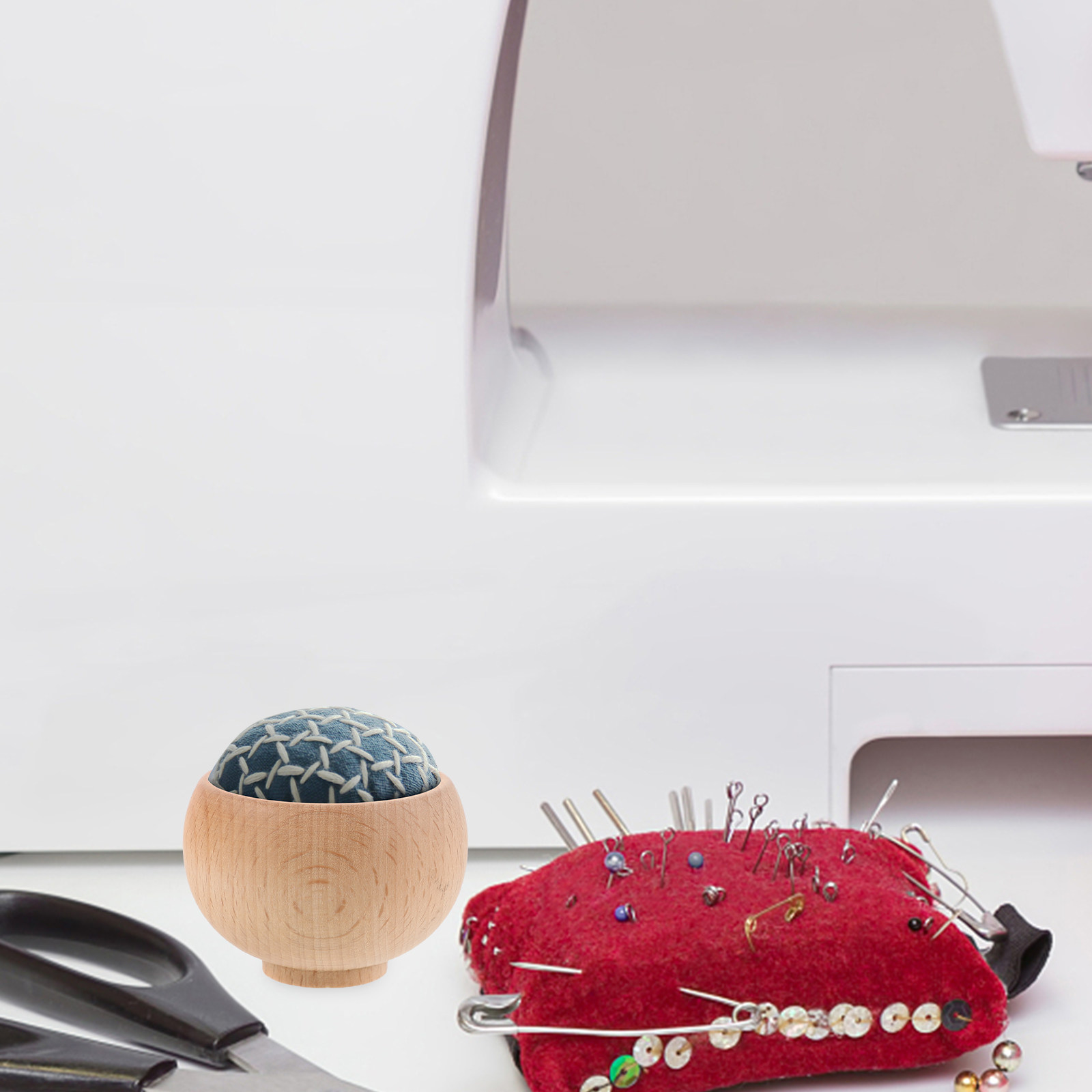 4Pcs Reusable Wooden Pincushio - Sewing Pin Cushion ulasan dan harga