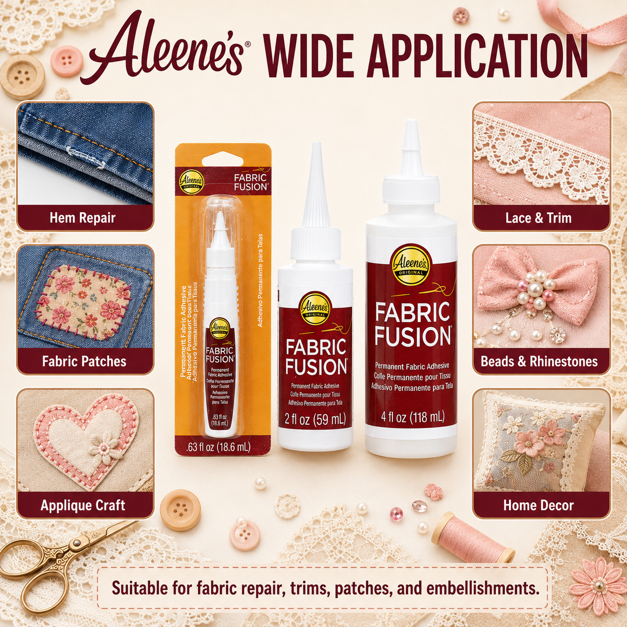 Aleene's Fabric Fusion Fabric  - Fabric Glue Bond ulasan dan harga