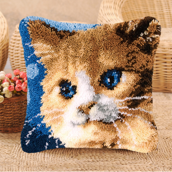 Cat Series Latch Hook Kit Mats - Sewing Pin Cushion ulasan dan harga