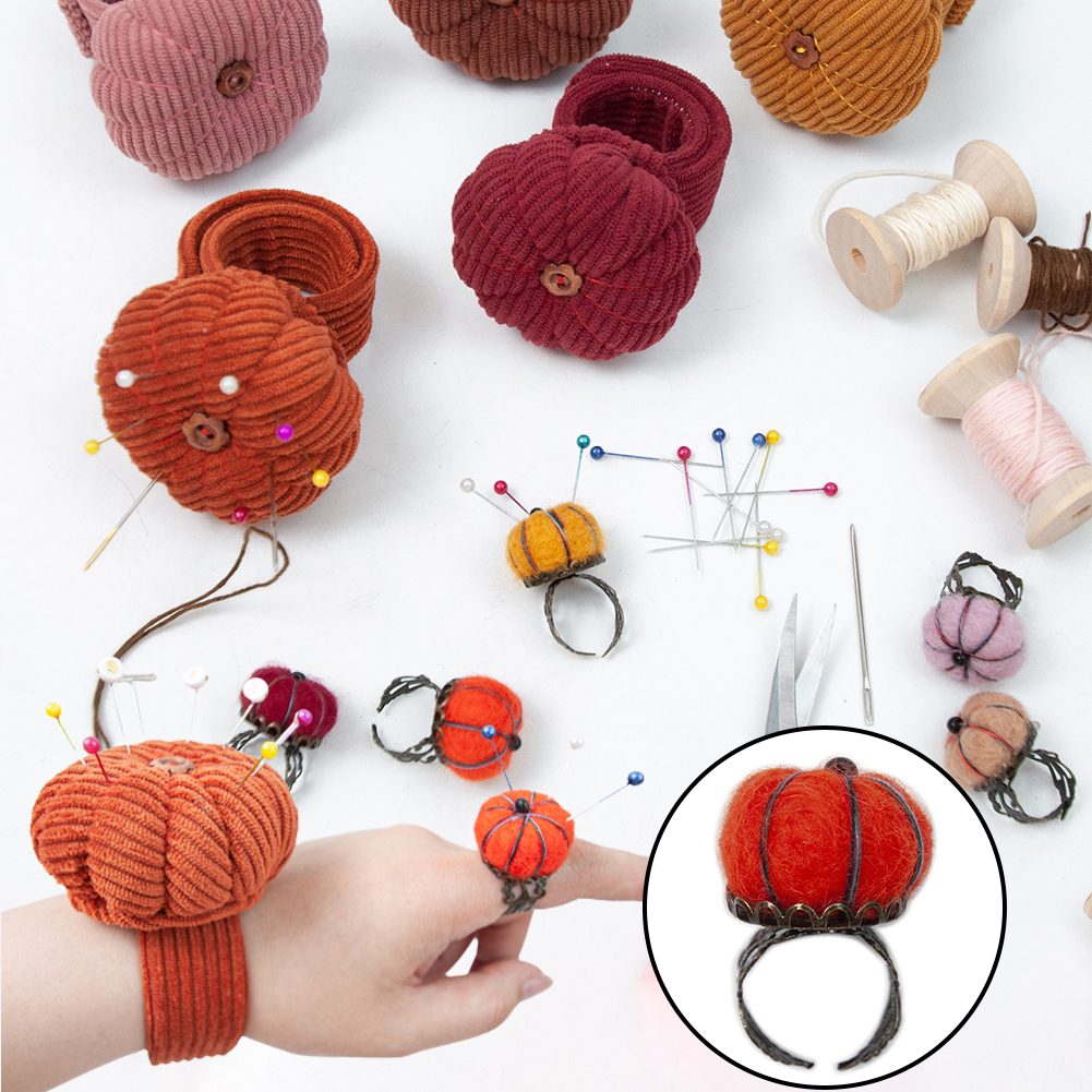 Pumpkins Wrist Pin Cushion Set - Sewing Pin Cushion ulasan dan harga