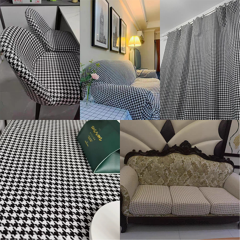 150cmx50cm 400g/m Houndstooth  - Sewing Tweed Fabric ulasan dan harga