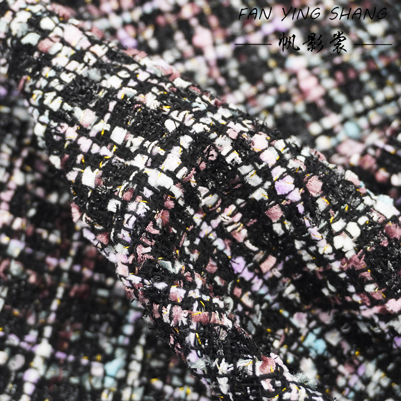 2025 Black Plaid Elegance Twee - Sewing Tweed Fabric ulasan dan harga